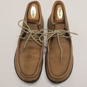 Alegria Mens Size 8.5US 42EU Chukka Boots Taupe Tan Leather Suede Ankle Boot